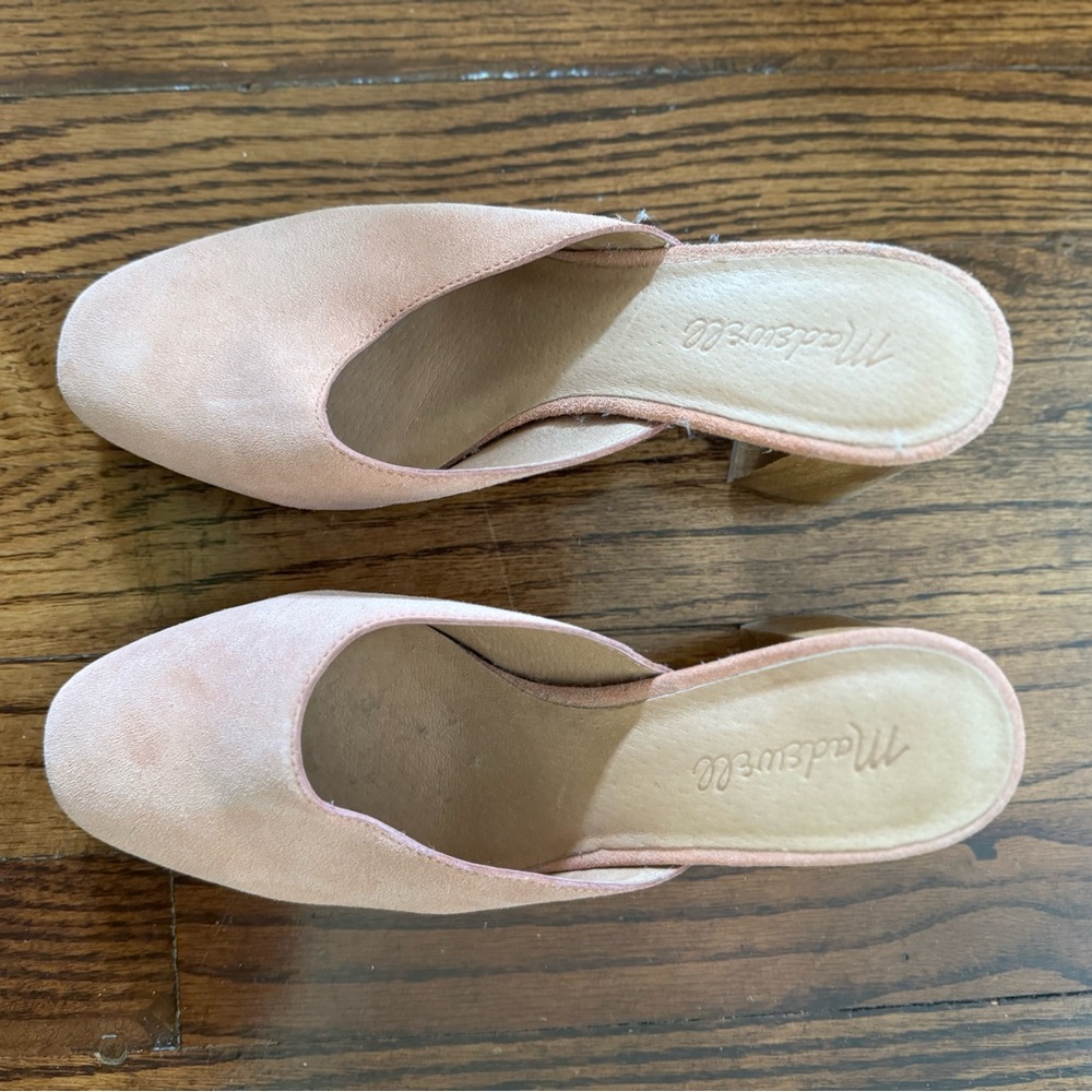 Pink Madewell slide shoes (size 8)